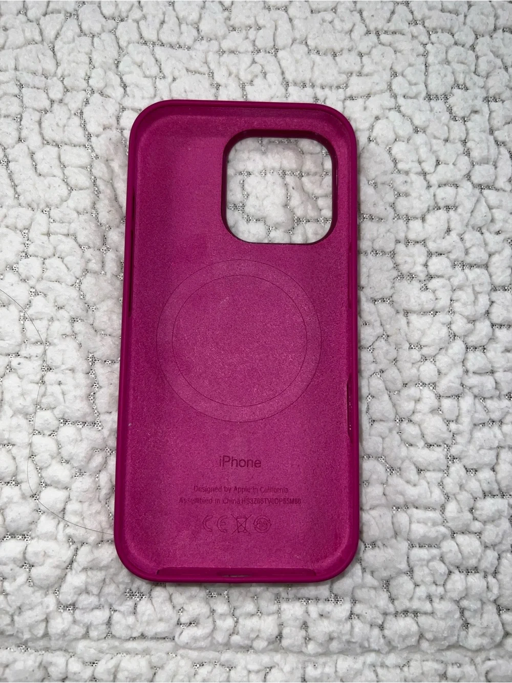 Apple Silicone iPhone 13/14/15 Pro Case - Fuchsia/Magenta